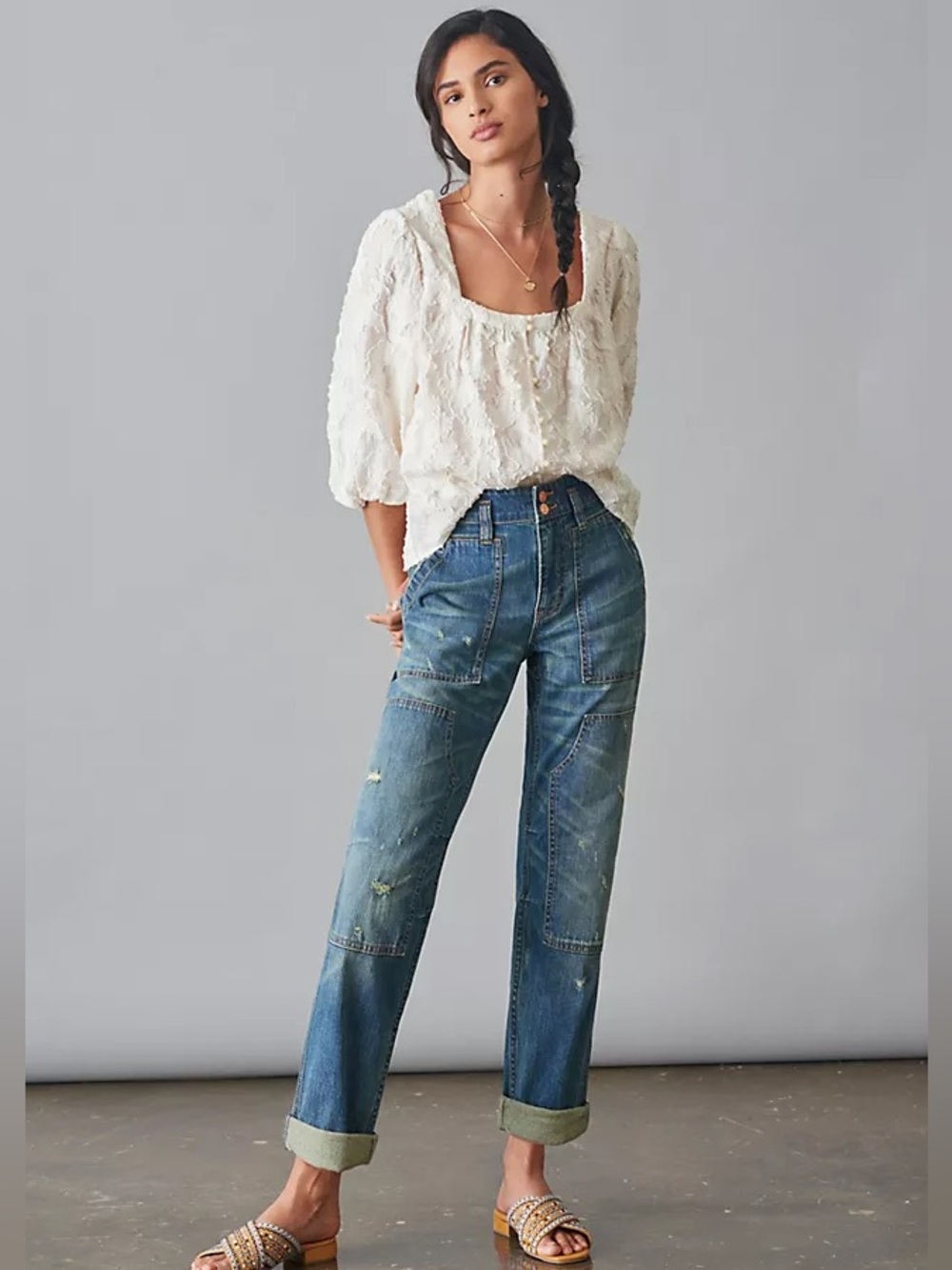 😎 Pilcro Anthropologie Wanderer Relaxed fit denim